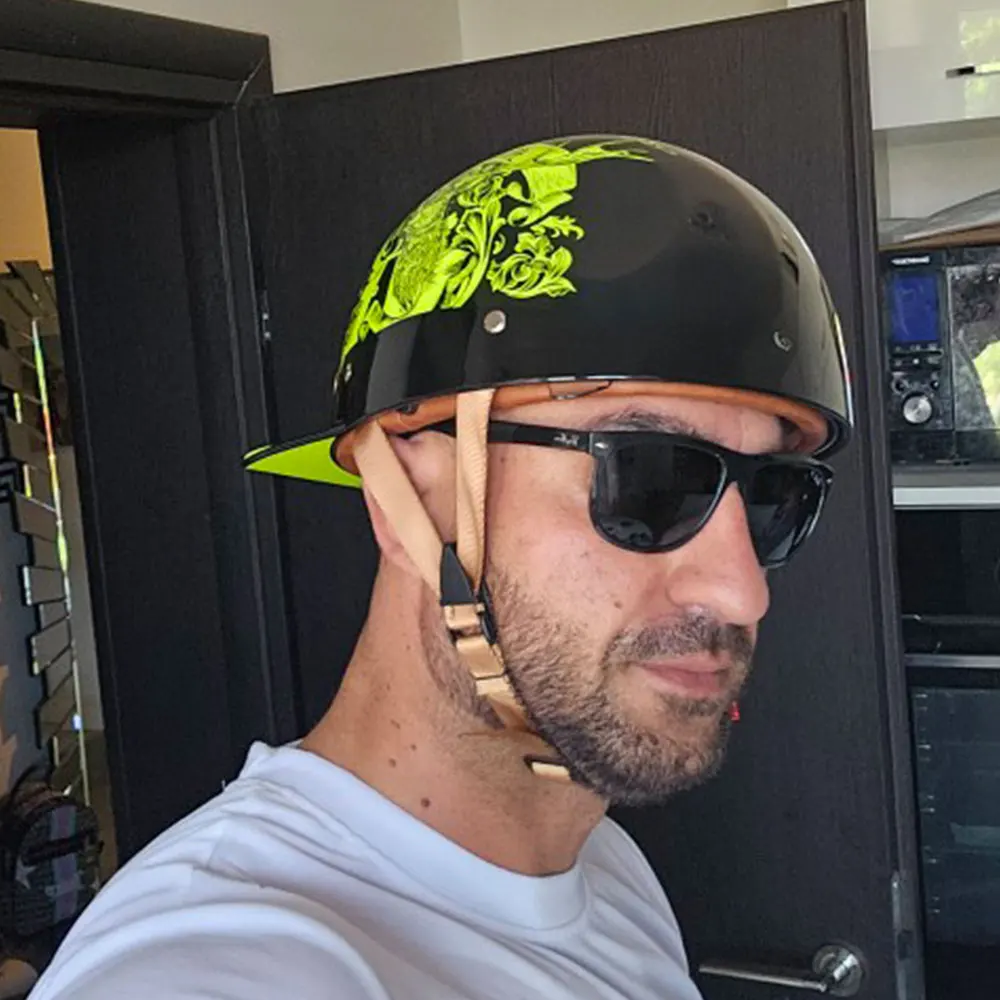 Motorcycle Helmet Baseball Cap Detachable Glasses Cycling Helmet Scooter Motorbike Half Helmet Men Women Motorcyclist Equipments