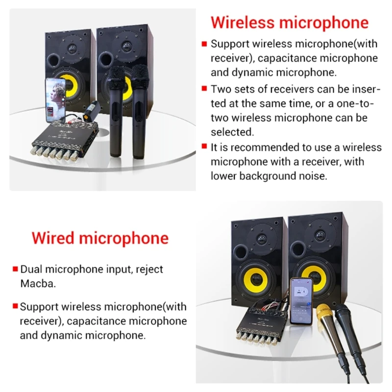 12V 24V 2.1 Channel Bluetooth-compatible Wireless Digital-Power Amplifier Stereo Board 2x50W+100W Amp Amplificador