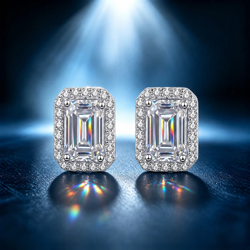 0,5-2ct D-Farbe VVS1 Herzschliff Moissanit Ohrstecker S925 Silber Halo-Fassung Ohrringe GRA-Zertifikat Edelschmuck – Detail 18