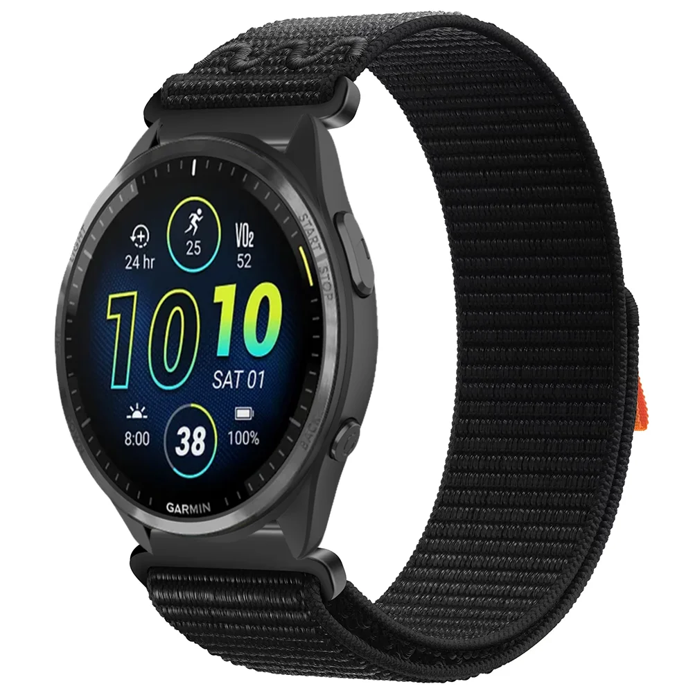 22 مللي متر 20 مللي متر النايلون حلقة الفرقة ل Garmin Forerunner 965 265 165 55 970 570 تنفس حزام سوار Garmin Venu 3 2 Vivoactive 6 5