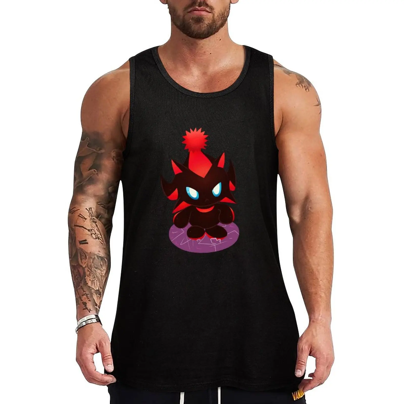 Shadow Chao Tank Top Essential Sleeveless Shirt Solid Basic Tank Top