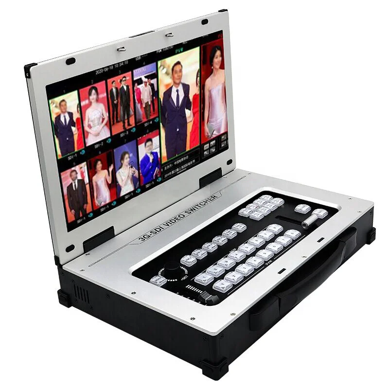 Top quality live broadcast 1080P 60fps video streaming switcher 8 channel 3G SDI hd video switcher