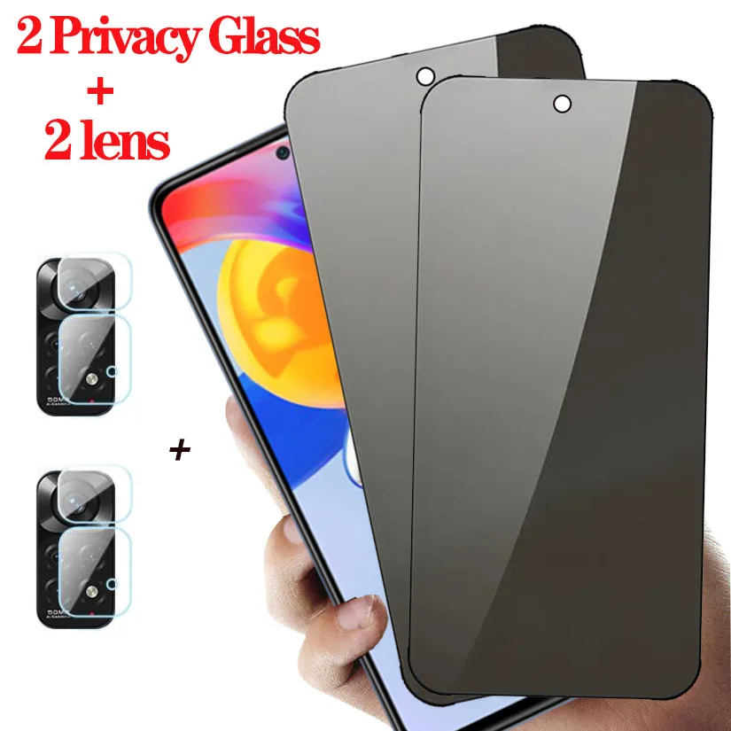 Redmi Note 12 Pro 5g privacy glass Xiaomi Redmi Note 11 Pro 5G강화 유리 Redmi Note 11 12S 10S 10 12 Pro 하드 개인 정보 보호 화면 보호기 Redmi Note 12 용 안티 스파이 유리 보호