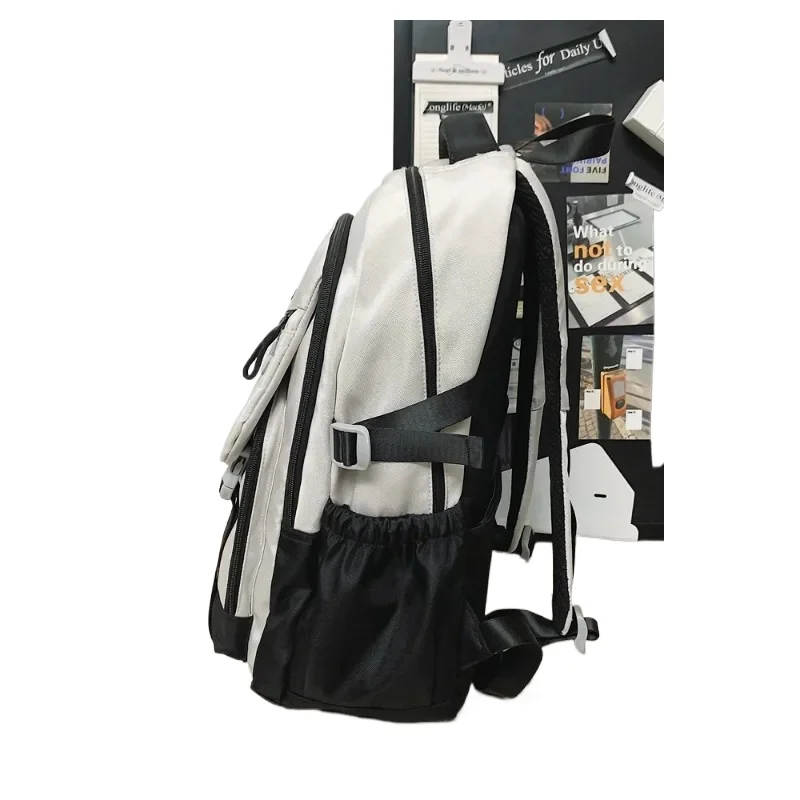 Mochila escolar de gran capacidad para hombre y mujer, bolso de lona de alta calidad, informal y a la moda, de nailon, novedad de 2024