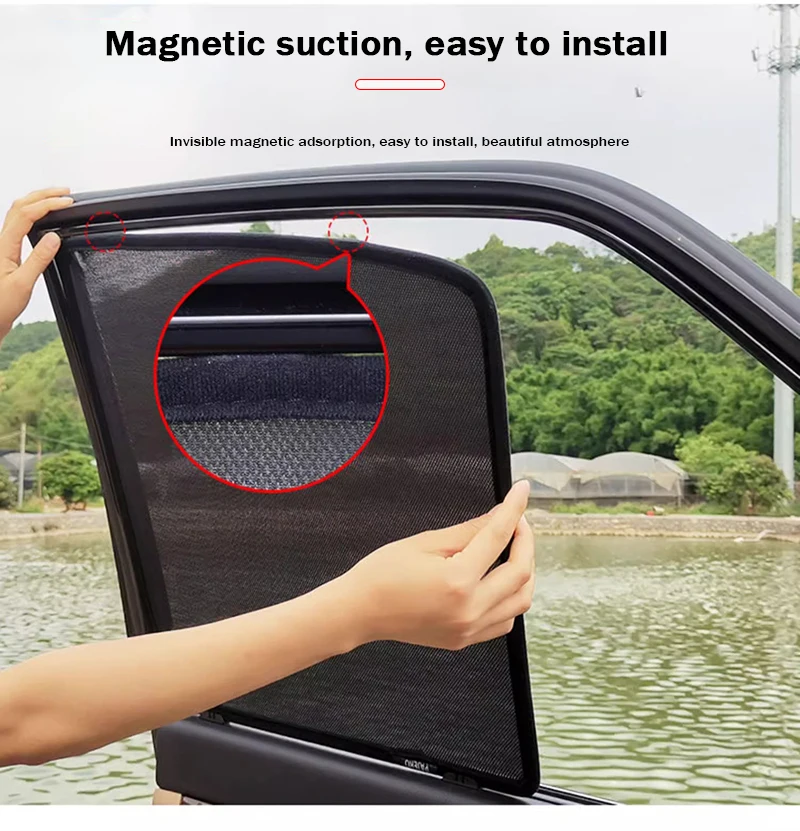 

Для Mitsubishi Montero Pajero V73V77V97V93 солнцезащитный козырек на боковое окно, черный солнцезащитный козырек для конфиденциальности-магнитная штора, жалюзи