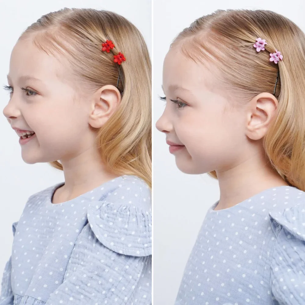 Flower Claw Clips Small Lovely Hairclaws Makaron Hairpin for Kids Girls Daily Sweet Headwear Hair Accessories 10/20/30/Set