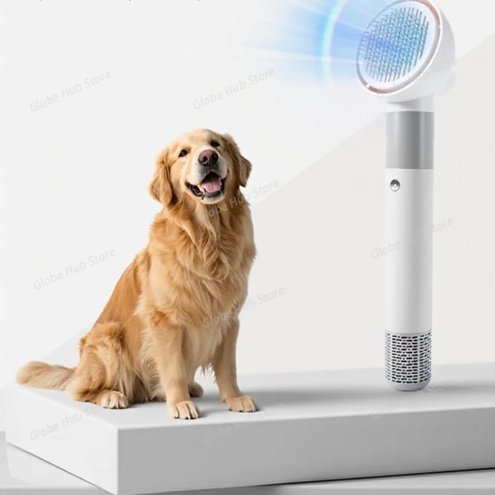 

Pet Hair Dryer & Blower with Hot Air Brush, 2-in-1 Dog Grooming Blow-Dryer Brush for Hair Straightening & Smoothing