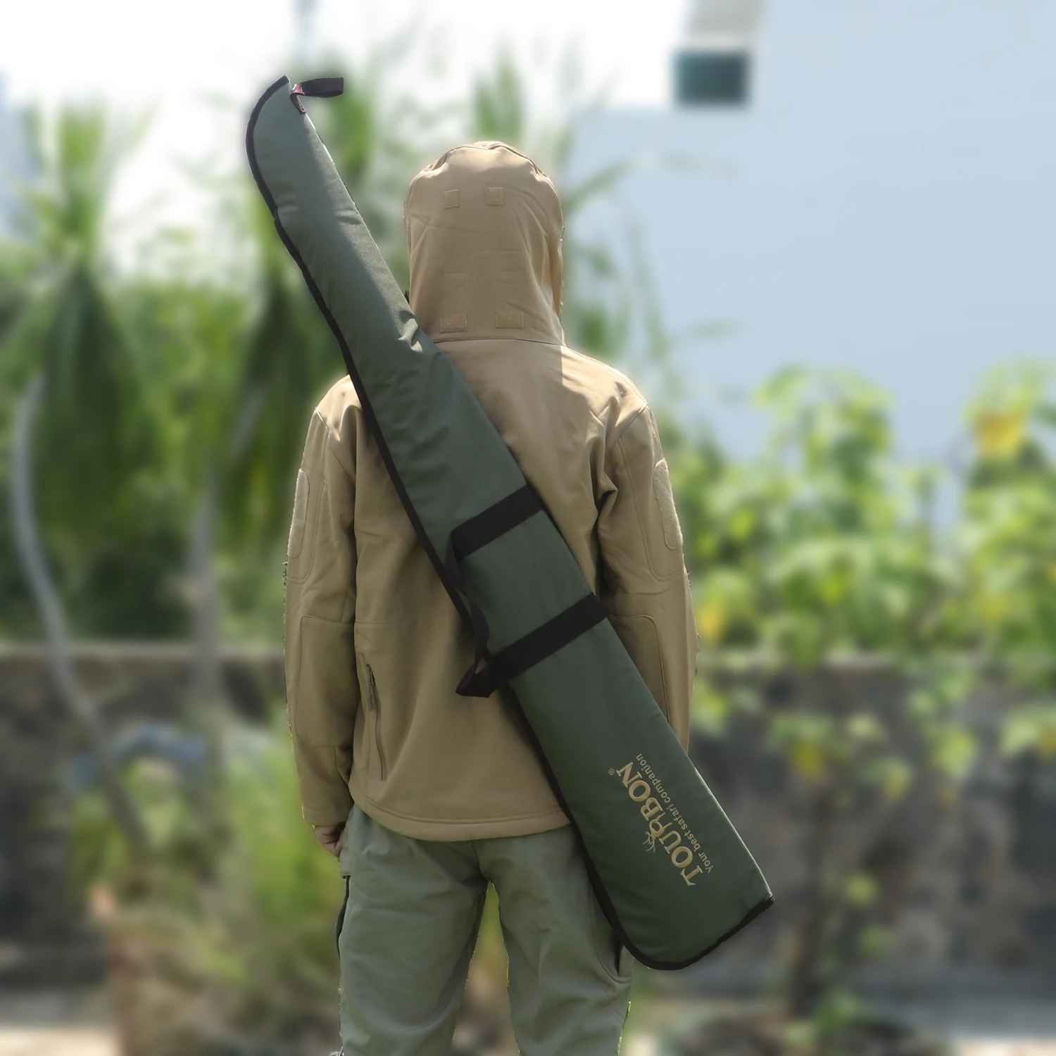 Tourbon Hunting Shotguns Case Gun Bag Range Protection Slip Padded Carrier 128CM Green Nylon Gun Accessories