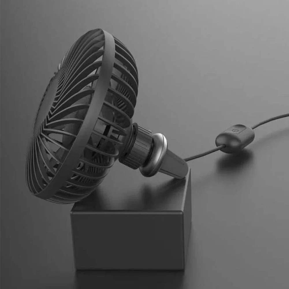 

USB Air Circulation Fan with Clip 360 Degrees Adjustable 3 Speed Strong Fan Easy Installion Cooling Fan For Car & House Home