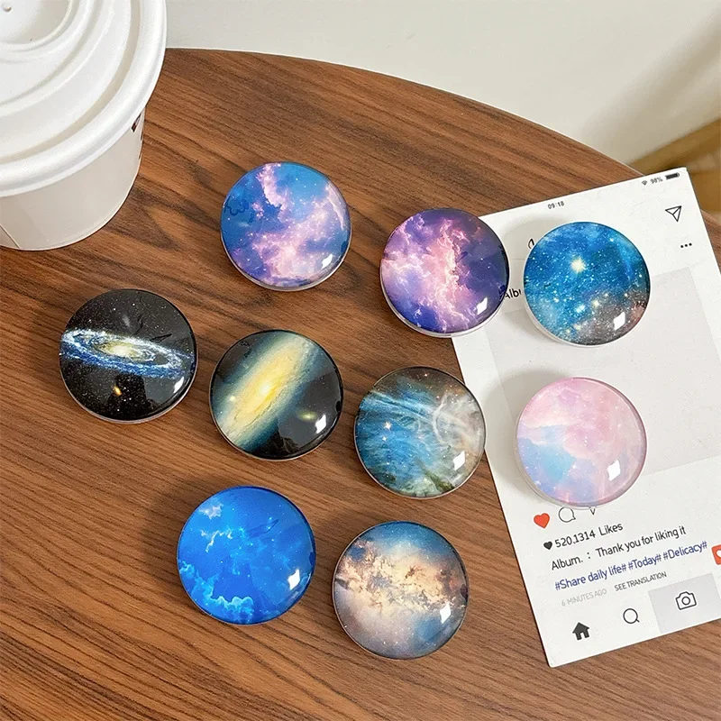 

Хрустальный шар, стекло, звездное небо, держатель для телефона, универсальный держатель Griptok, поддержка iPhone, Samsung Grip Tok, складная подставка для розетки на палец