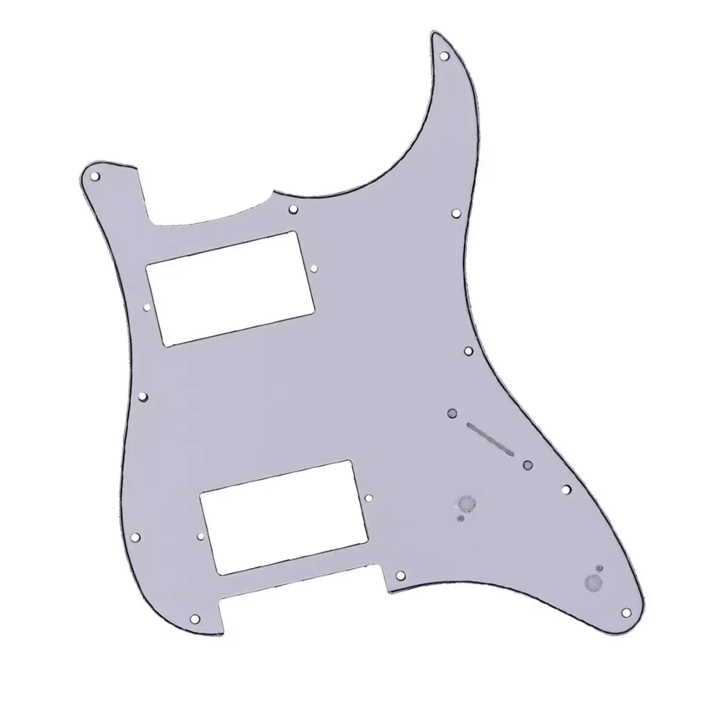 HH 11-Hole Electric Guitar Pickguard Pick Guard Scratch Plate for ST/Sq Style Guitar Parts 3Ply White