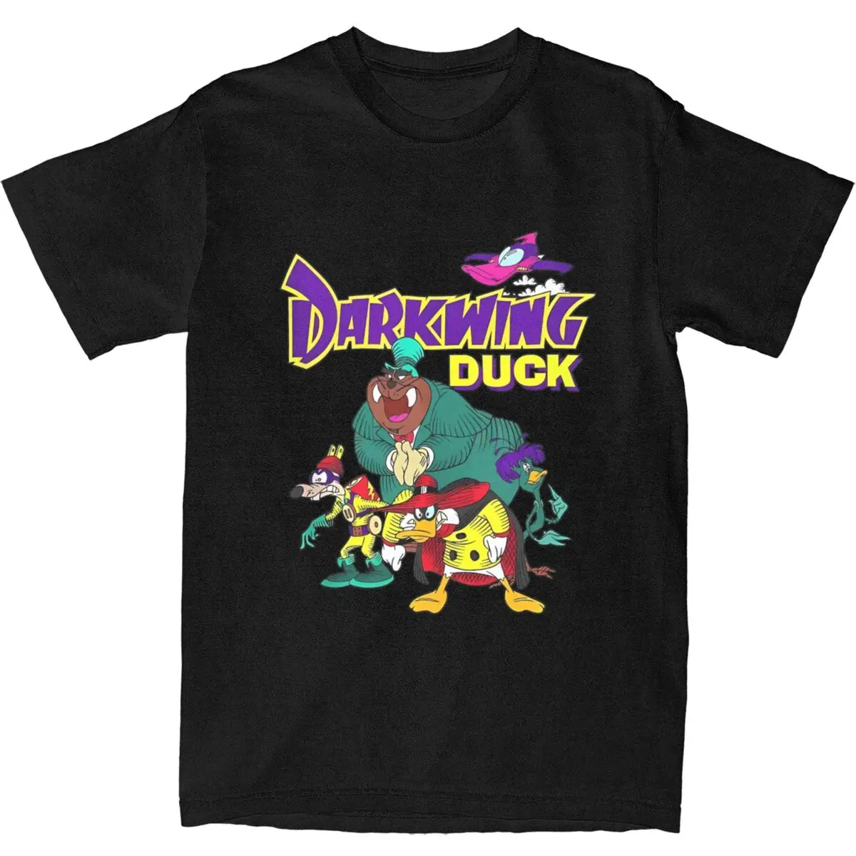 

Футболка для пар, футболки Darkwing Duck, модные крутые летние футболки, винтажная одежда из чистого хлопка с индивидуальным логотипом, большие размеры 5XL