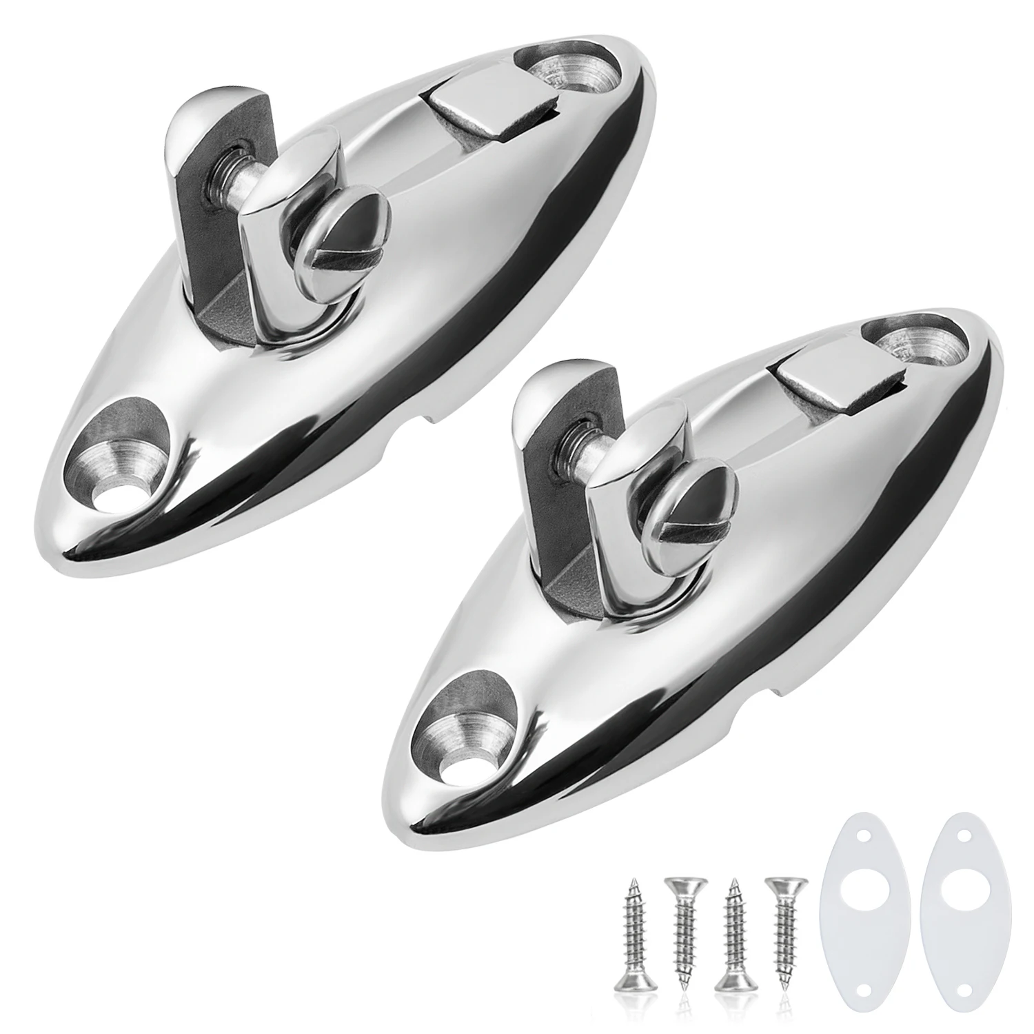 

Boat Quick Release Bimini Top Swivel Deck Hinge, 360 Degree Rotation, Solid 316 Stainless Steel, Marine Bimini Top Hardware