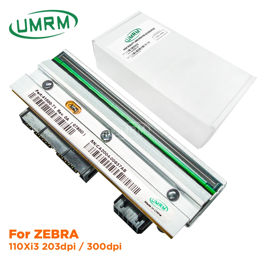 

UMRM Printhead for Zebra 110xi3 203/300dpi Replaceable Barcode Label Thermal New Printing Head Accessories G41000-1M/G41001M