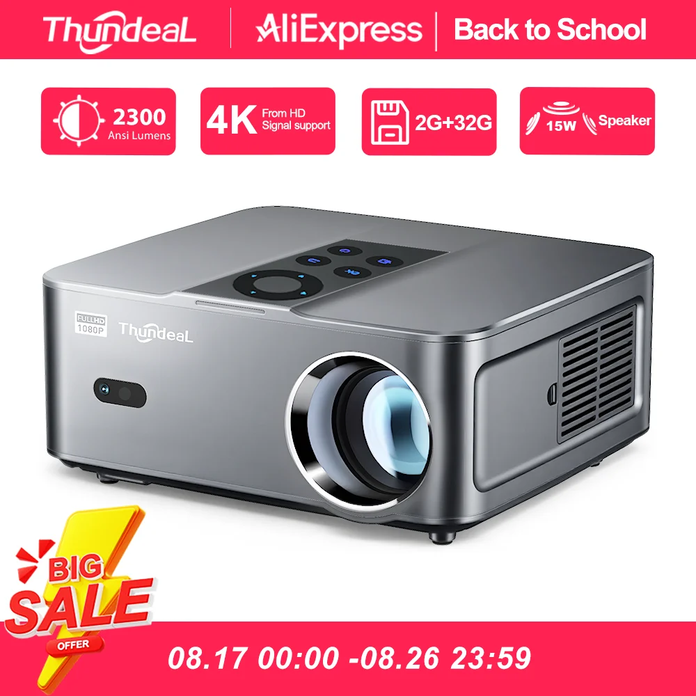 ThundeaL TD98 Mini 2K 4K Full HD 1080P Videoprojektor Android Autofokus TD98W Mini Heimkino 3D LED Tragbarer Beamer