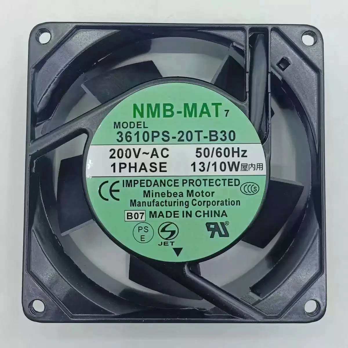 Ventilador Axial de Refrigeración Industrial SLIDER para NMB-MAT 3610PS-20T-B30 AC 200V 13W 9225 92x92x25mm