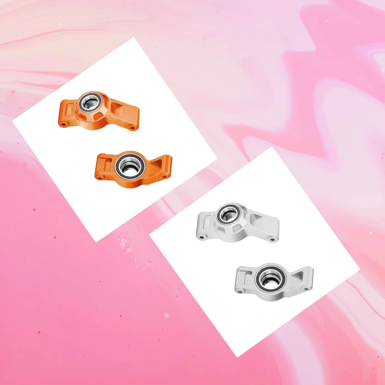 

GPM 7075 Alloy Rear Hub Stub Axle Carriers 3 Oversize Bearing TRAXXAS 1/6 XRT 1/5 X-Maxx 7852、7852X