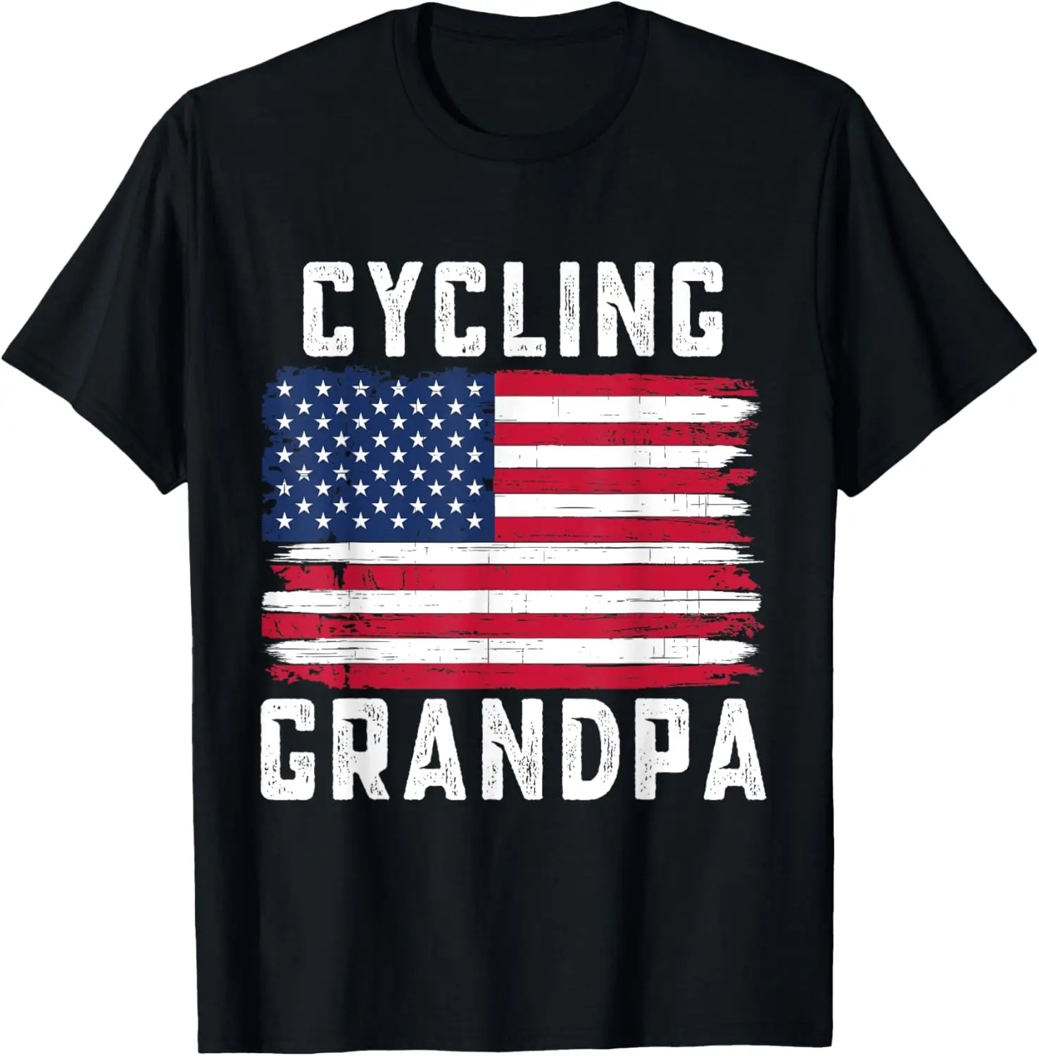 

Cycling Grandpa American Flag July 4th T-Shirt