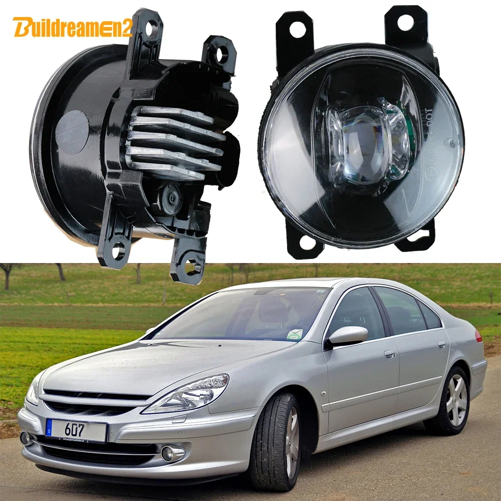 2 X 30W Car Adjustable LED Lens Fog Light Assembly H11 12V For Peugeot 607 (9D, 9U) Sedan 2000 2001 2002 2003 2004 2005 2006