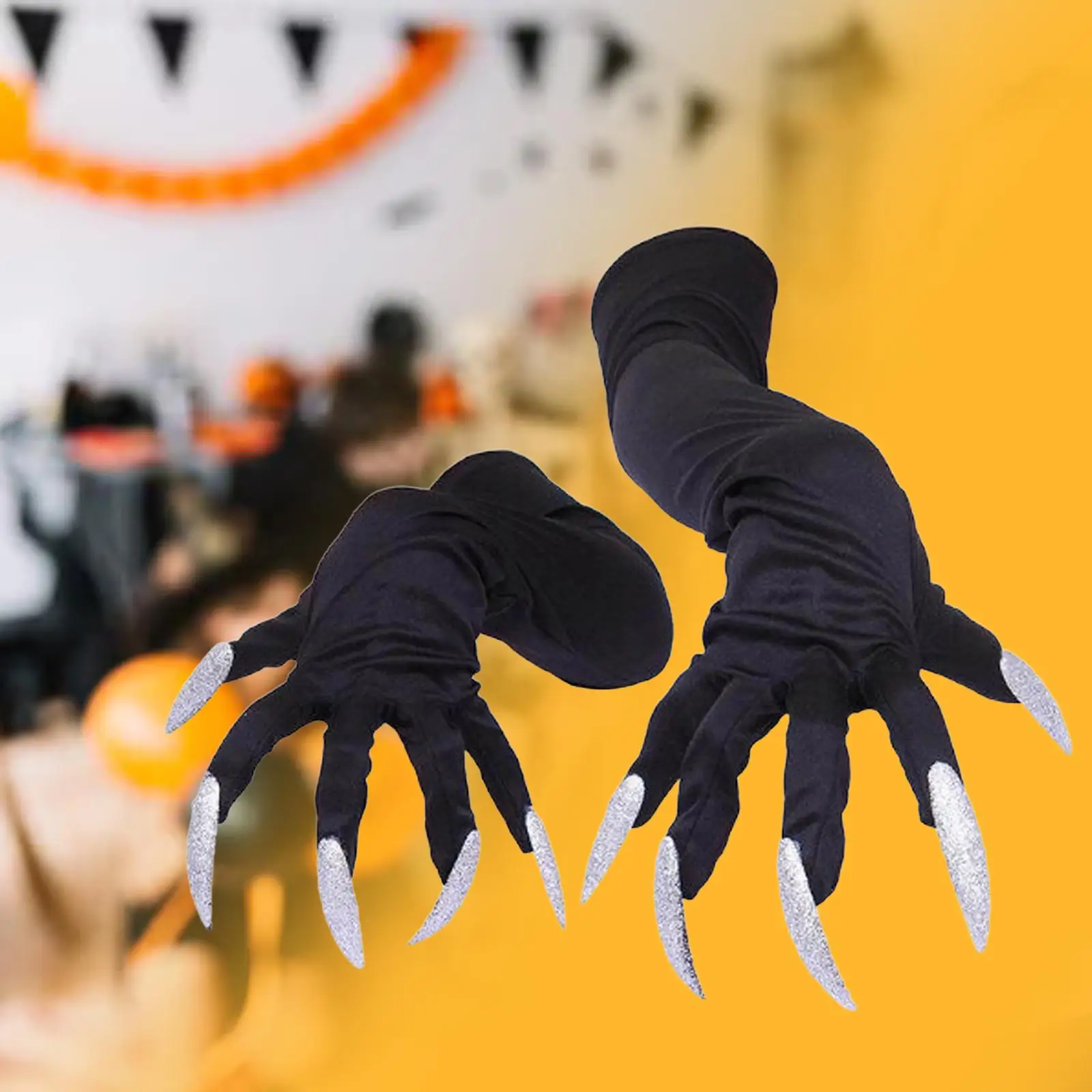Luvas de bruxa de Halloween decorativas homens mulheres luvas de pata para adereços fotográficos de carnaval