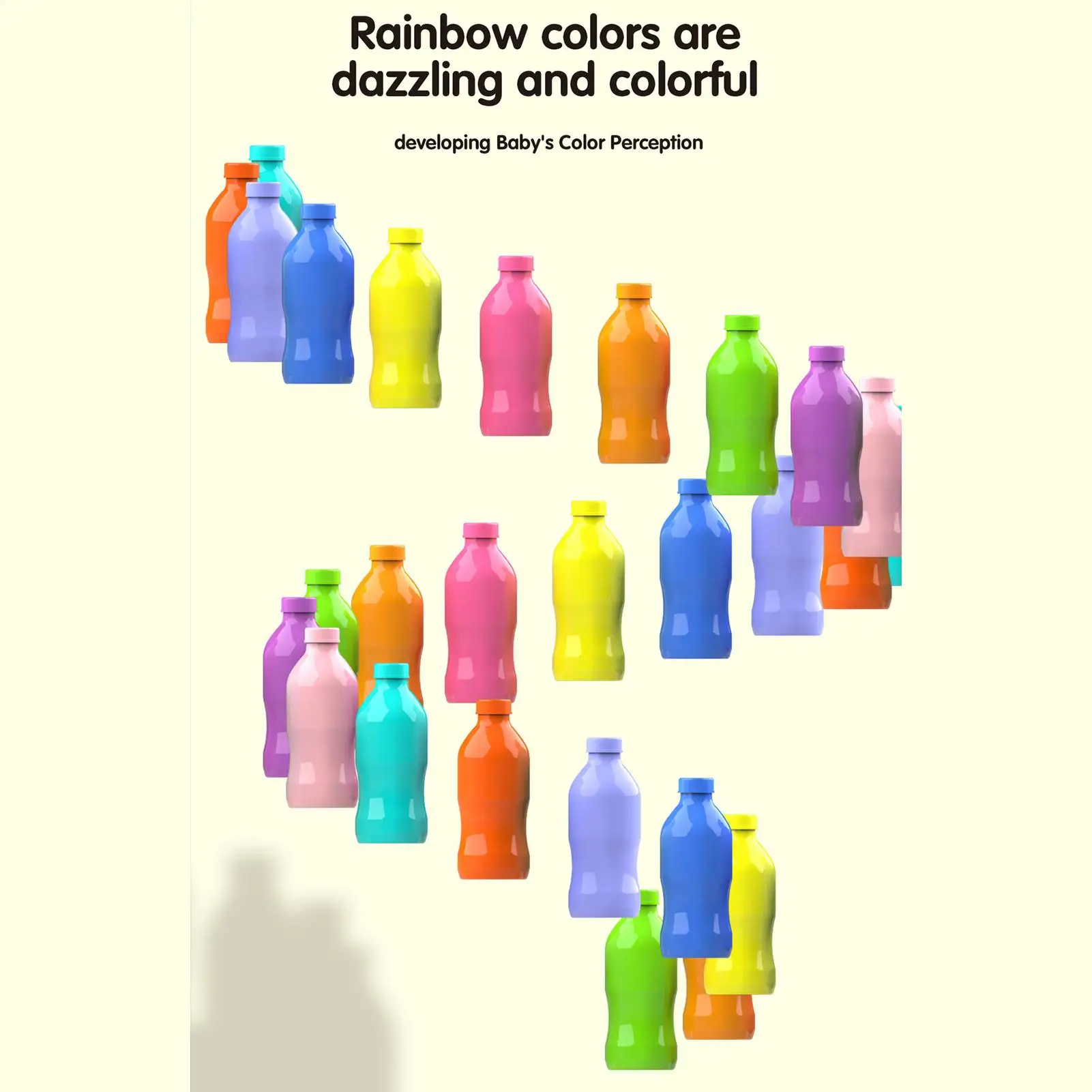 Geheugen Matching Game Guess Color Bottle Game Educatieve activiteiten Leren speelgoed voor kinderen Volwassenen Klaslokaalfeest Familiepicknick