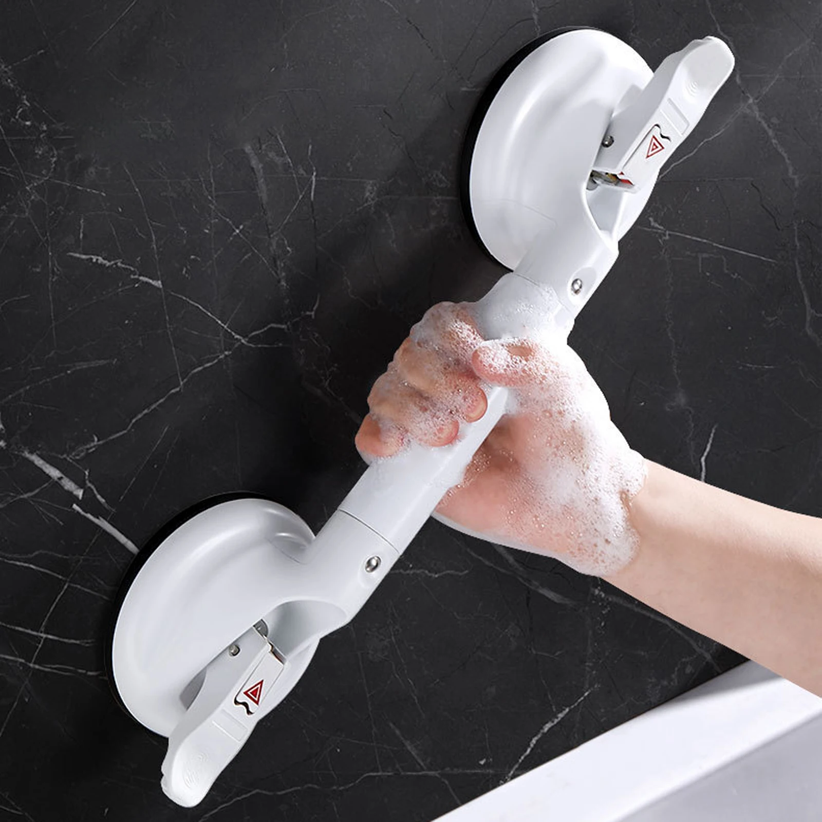 

Bathroom Safety Anti-slip Handrail Adjustable 80KG Strong Load-Bearing Suction Cup Grab Bar For Family Hospital Nursing Home