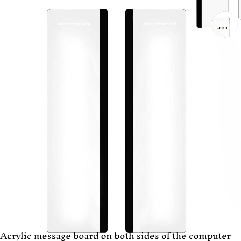 

Акриловая доска для сообщений с обеих сторон компьютера, зажим для блокнота, боковая рамка для заметок, прочный держатель для заметок для домашнего и офисного использования