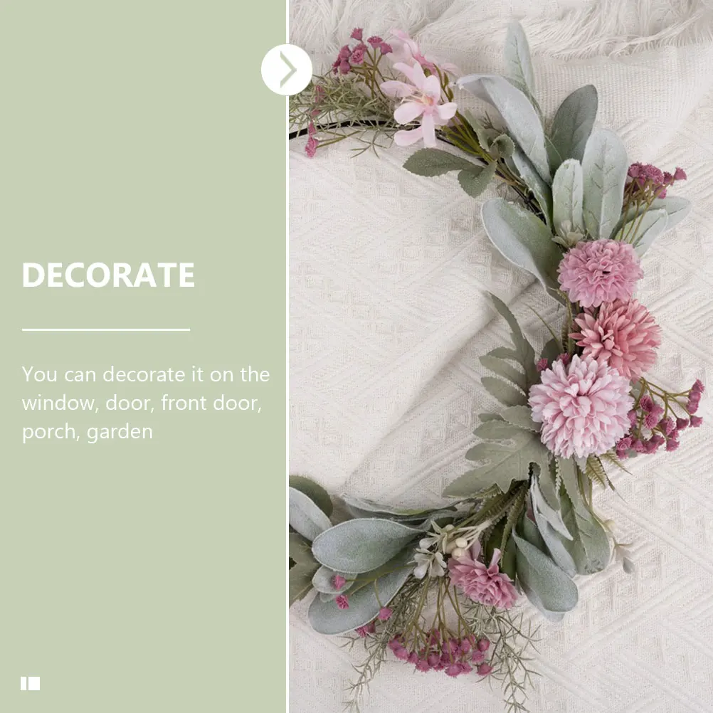 

Premium Wedding Wreath Door Fake Flower Hanging Decor Boho Style Creative Wreath Indoor Outdoor No Watering Needed