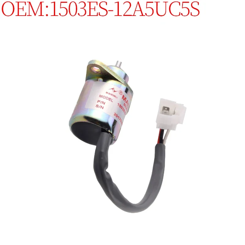 

1503ES-12A5UC5S 1503ES12A5UC5S Flameout Solenoid Valve (12V) for Kubota BX2200 D905 V1505 D1005 Excavator Accessories New Parts