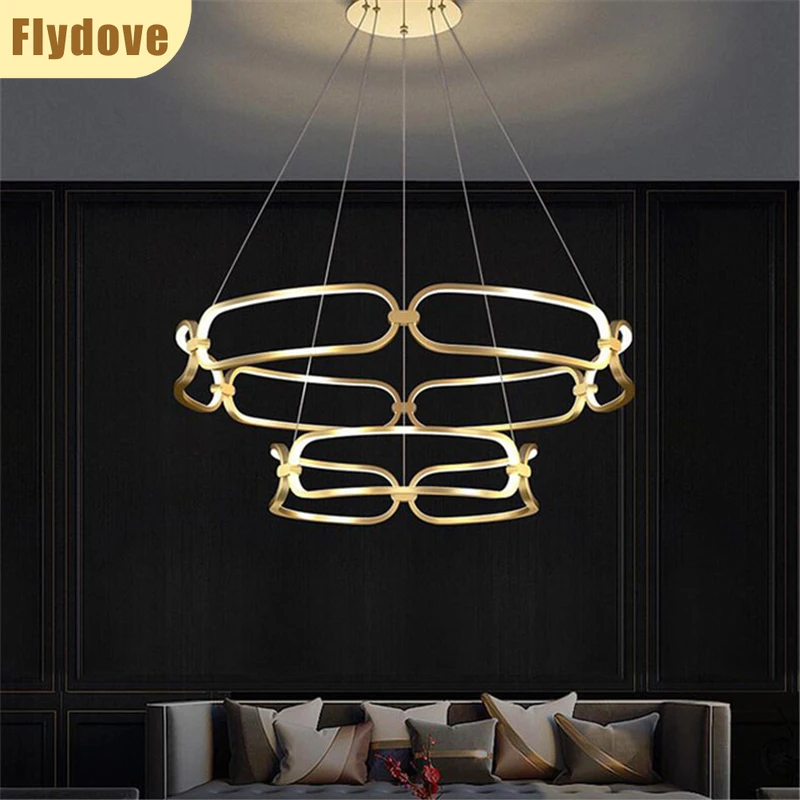 

Scandinavian Creative Full-house Art Rectangular Ceiling Light Living Room Kitchen Coffee Shop Luxury LED Decorative Chandelier
