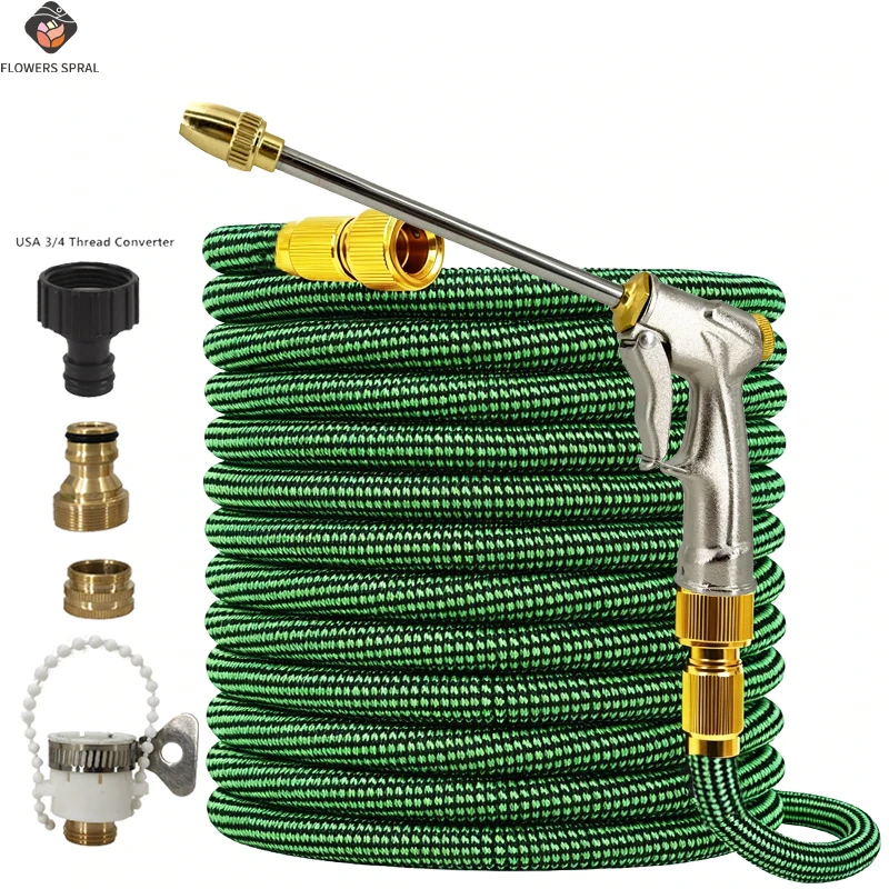 Heavy Duty Expandable Garden Hose - High-Pressure Metal Long Handled Spray Gun, Multi-Mode, Used For Lawn Irrigation Water Pipes