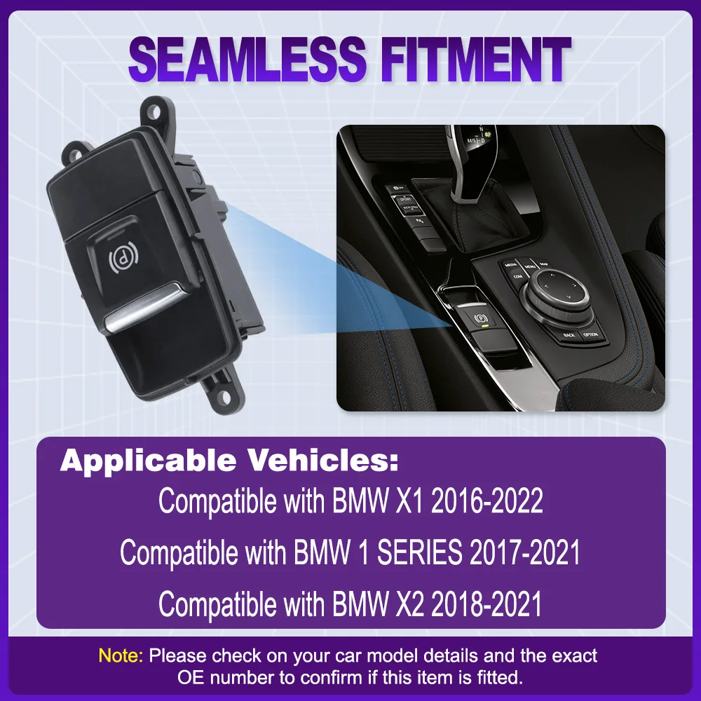 Car Electronic Hand Brake Parking Control Switch for BMW 1 SERIES 2017-2021 X1 2016-2022 X2 2018-2021 61319877887