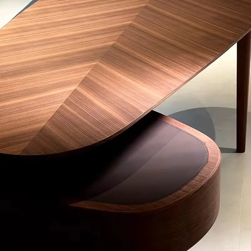 ترقيات فريدة من نوعها مكتب مكتب مصمم كلاسيكي فاخر مكاتب الكمبيوتر الحديثة تخزين الخشب الصلب ميسا Escritorio طاولة محطة العمل