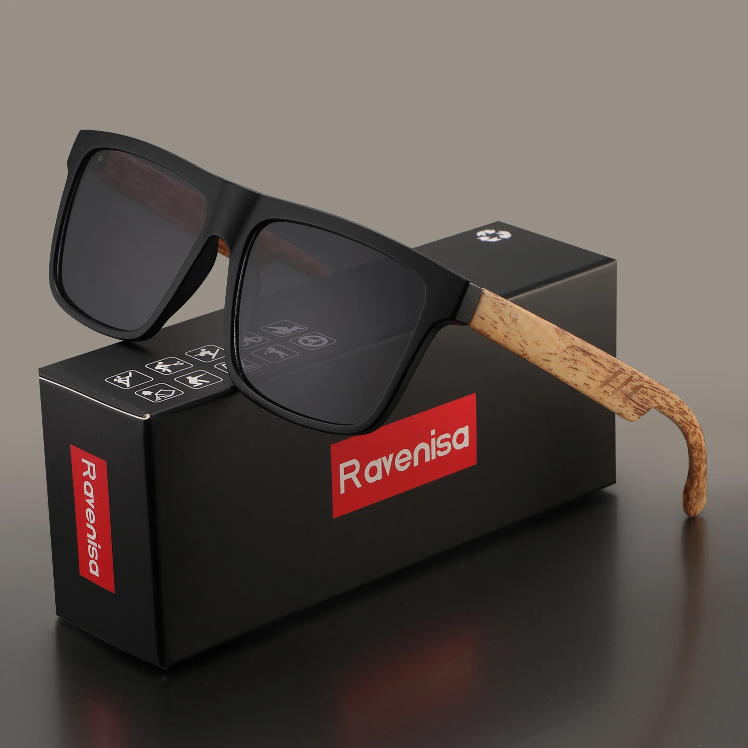 

Ravenisa Fashion Vintage Square Frame Sunglasses Men Women Fishing Driving Man Luxury Brand Designer Sun Glasses UV400 Eyewear