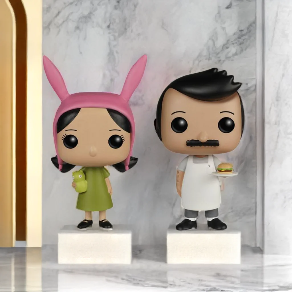 Movie Bob Belcher & Louise Belcher Vinyl Dolls Figure Toys