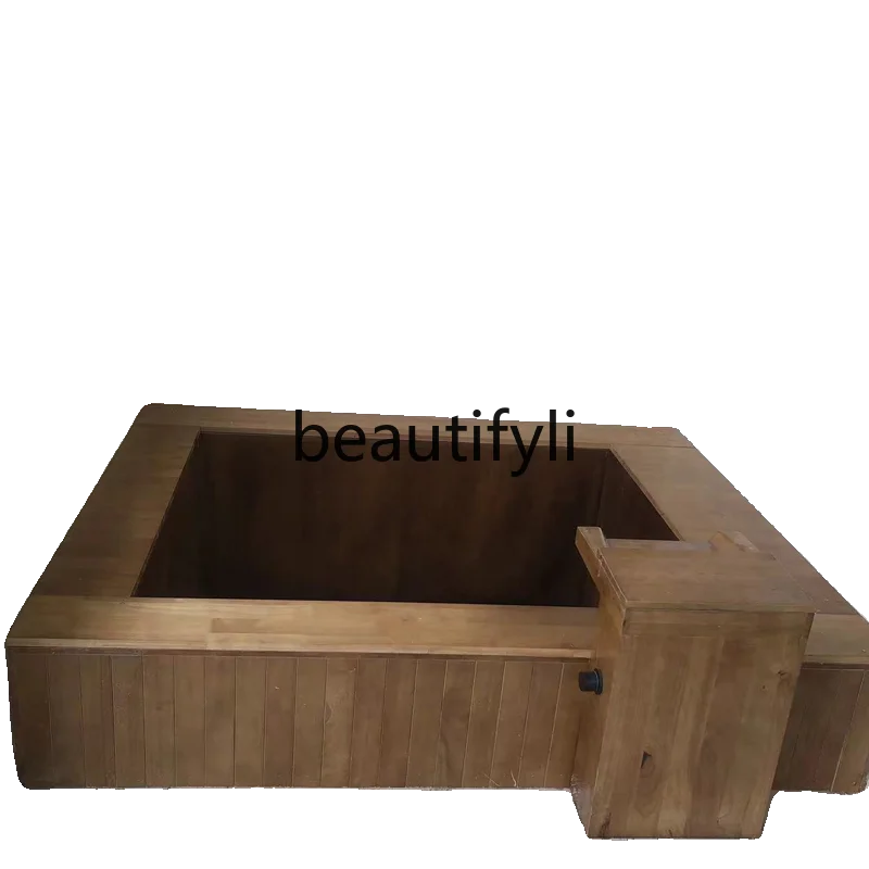 Oak bath tub beauty club bath tub wooden adult bathtub