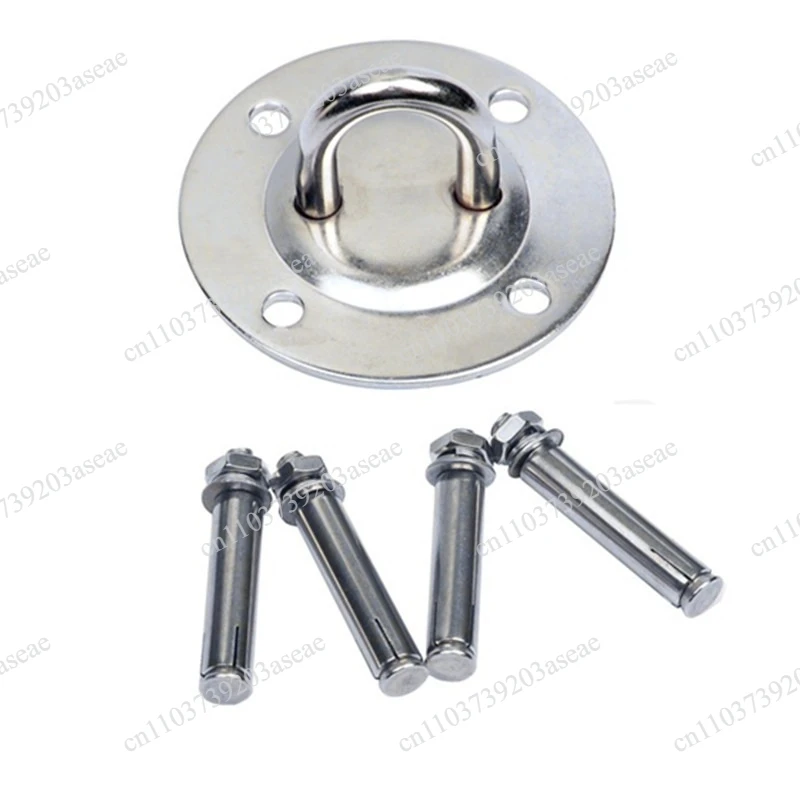 Stainless steel yoga hammock bracket fixing plate sandbag swing top buckle, hanging chair hook, load-bearing fixed round hanging