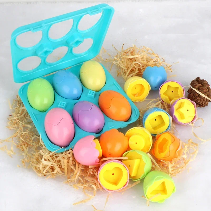 Baby Montessori Learning Educational Toy Smart Egg Toy Games Shape Matching Puzzles Cognition Sorters Toys For Kids Children