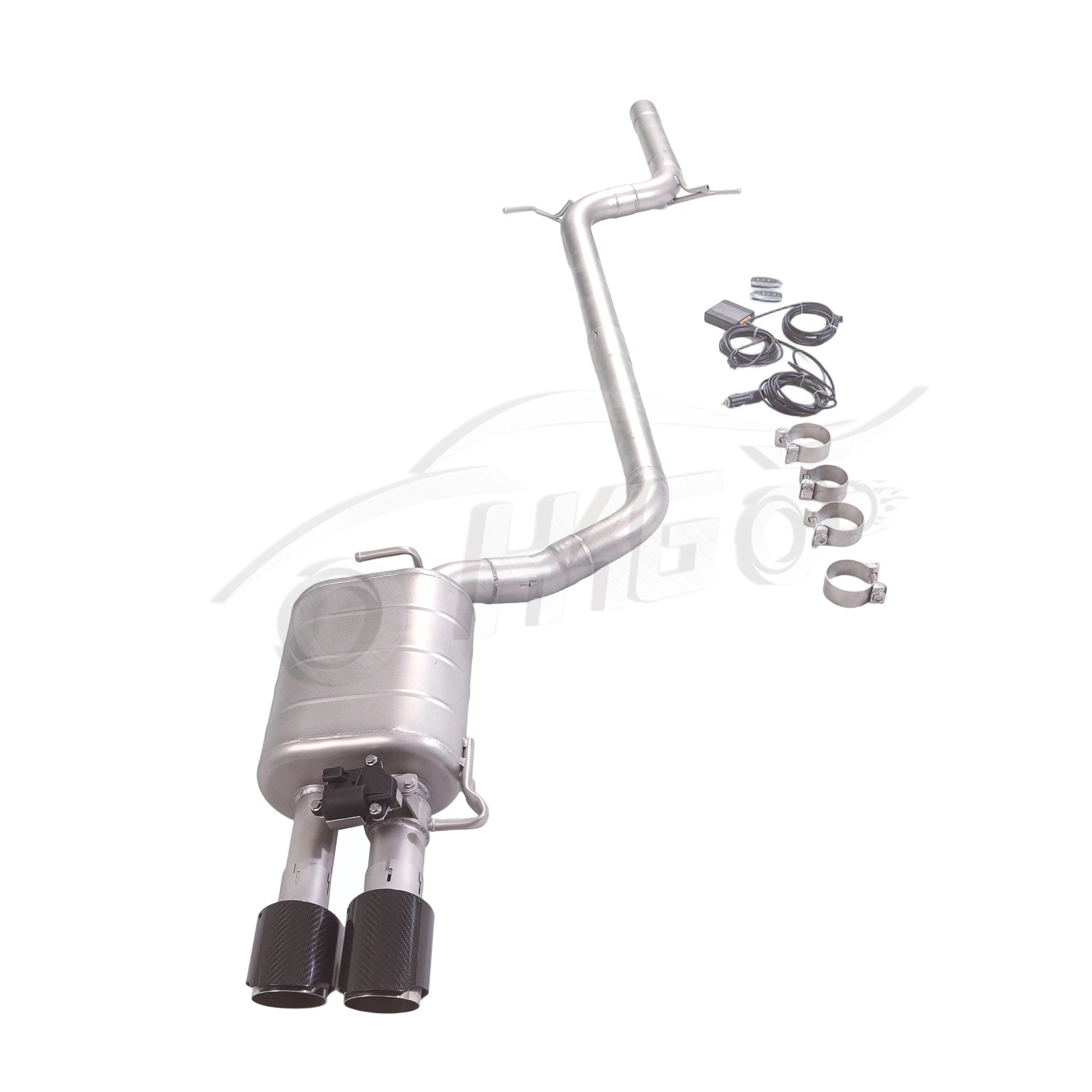 For 2008-2016 Audi A4 1.8T 2.0T catback exhaust system, with valve muffler, original single-sided dual-out diffuser