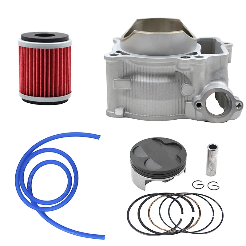 Motorcycle Bore Size 77mm Air Cylinder Block & Piston Kit & 1m Blue Oil Tube & Oil Filter For YAMAHA WR250F YZ250F YZ250 F