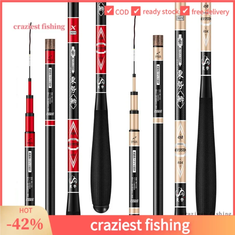 Everything for Fishing Rod 2.7M-6.3M Pike Spinning Rods Surfcasting Telescopic Pole Carp Accessories Catfish Cane