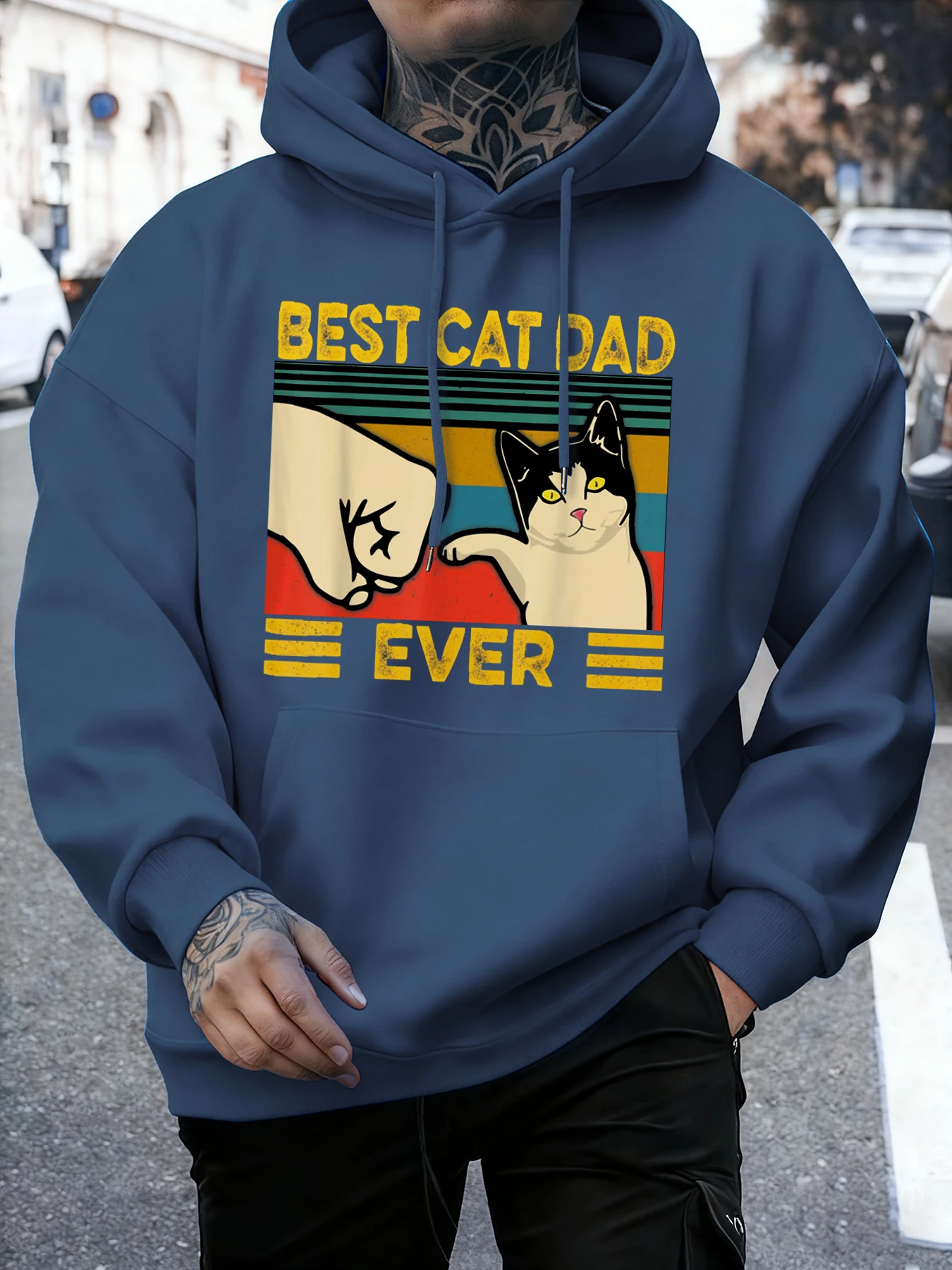Best Cat Ada Ever-ropa informal con estampado para hombre, sudadera de lana a la moda de Hip Hop, jerséis deportivos sueltos, sudaderas con capucha multicolores Unisex