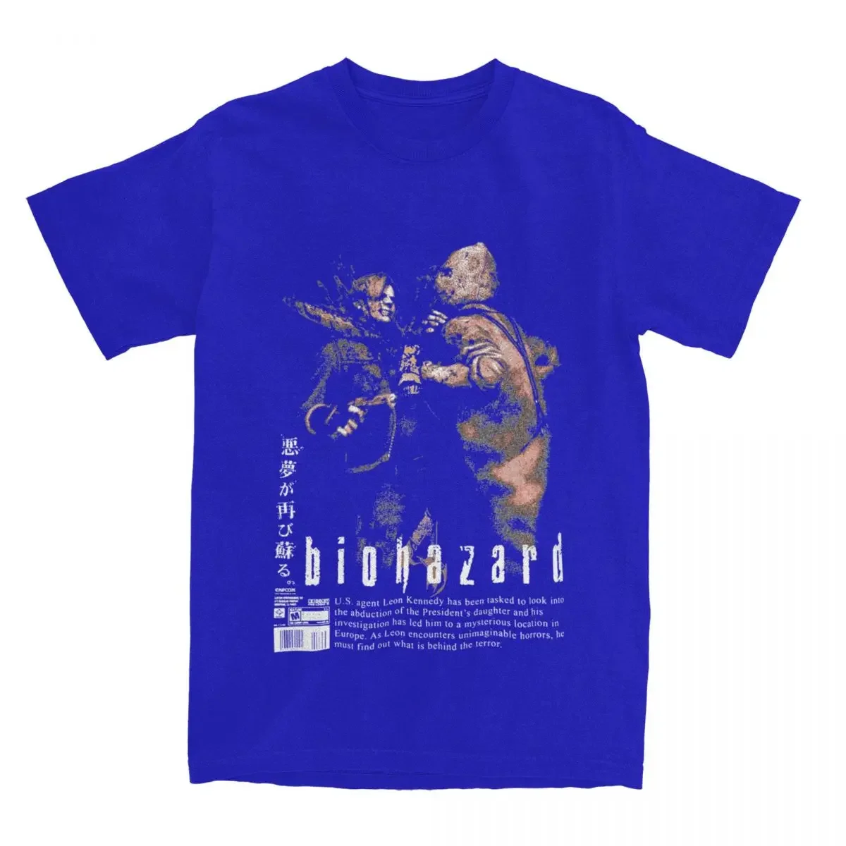 バイオハザード RE4 チェーンソーメンズ Tシャツ綿服ノベルティ半袖 O ネックストリートオーバーサイズ高品質 Tシャツ