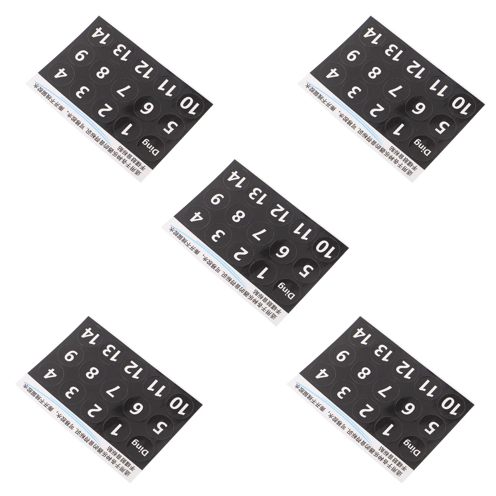 5Sheets Handpan Drum Scale Stickers White Number Note Labels Removable Tongue Drum Note Decals for Teaching Music Training