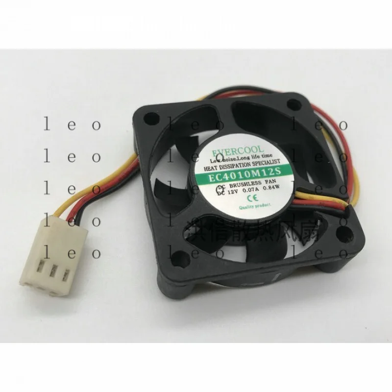 EVERCOOL 4010 EC4010M12S DC12V 0.07A 4cm 40*10MM 40mm 3-wire silent fan
