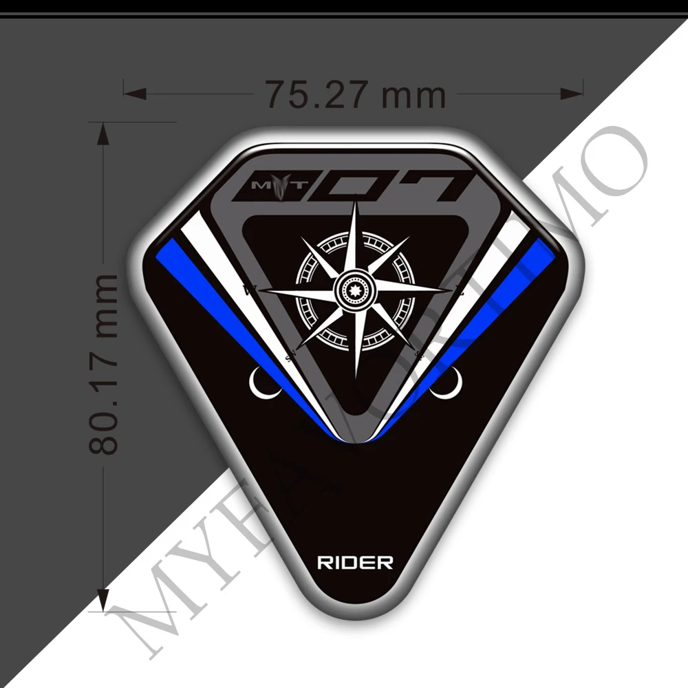 For MT07 MT 07 SP MT-07 Motorcycle Tank Pad Grips 3D Stickers Decals Protector Gas Fuel Oil Kit Knee 2018 2019 2020 image 3