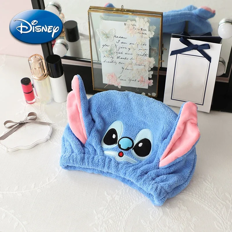 

Anime Lilo Stitch Shower Cap Disney Kawaii Cartoon Cosplay Decoration Household Items Absorbent Cap Towel Boys Girls Gift Toys