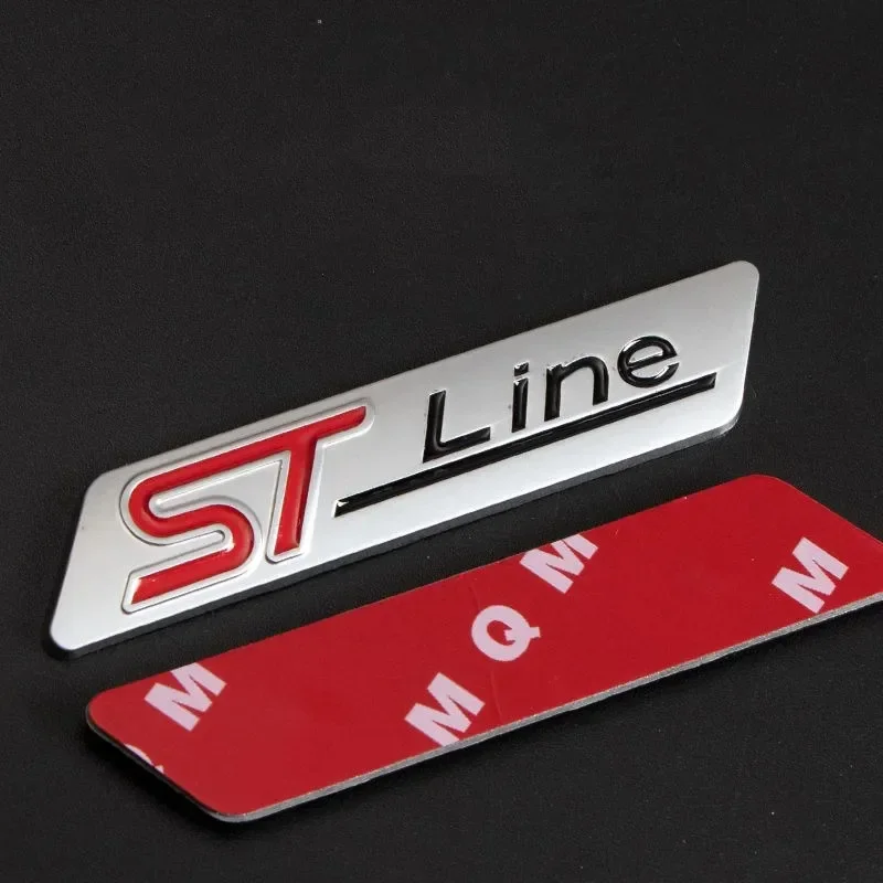 3D Metal ST Line Rear Trunk Badge Emblem Sider Fender Sticker for Ford Stline Focus Fiesta Mondeo Ecosport Kuga ESCAPE