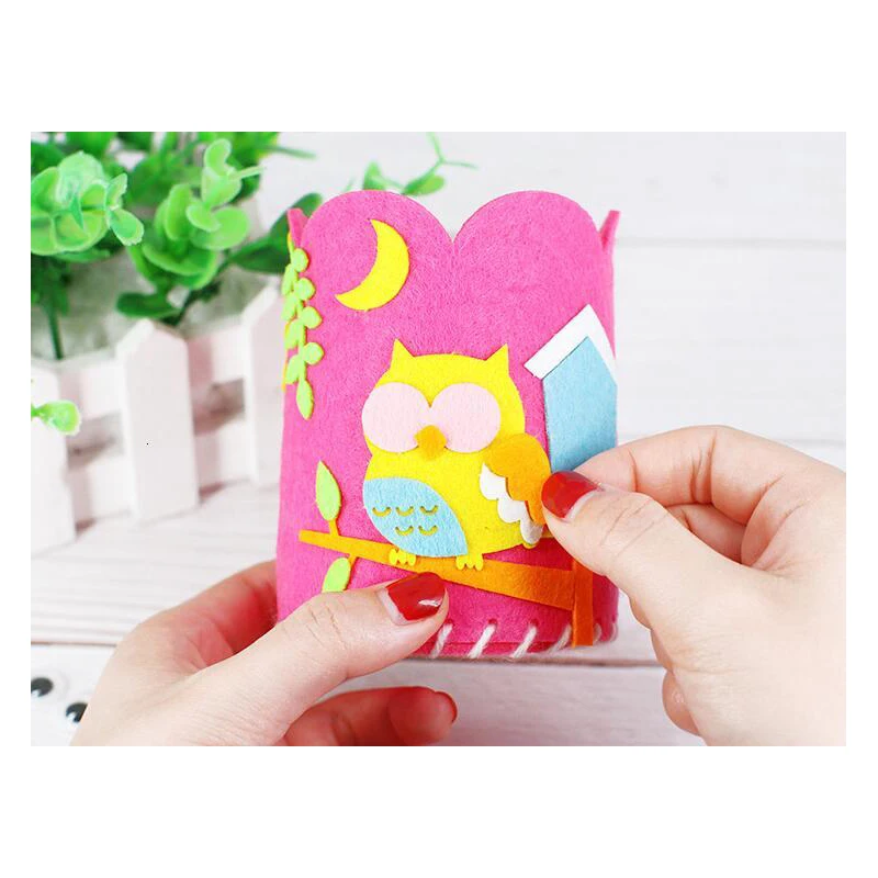 Kids DIY Craft Pencil Holder Educational Toys For Children Creative Handwork Pen Container Arts And Crafts Toys Gifts