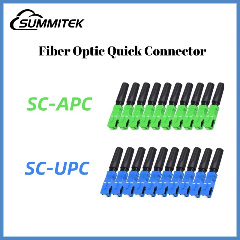 SUMMITEK SC UPC/APC Optical Fiber Quick Connector for FTTH Reusable Fusion Single Mode Fast Field Assembly
